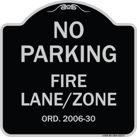 Princeton New Jersey No Parking Fire Lane Zone Heavy-Gauge Aluminum Architectural Sign